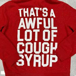 Sudadera de Alta Calidad 100% Algodón Grueso para Hombre, Estilo Urbano, con Estampado de "THAT'S a AWFUL LOT of COUGH SYRUP", para Hombre - Product Image 3