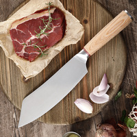 Couteau de Chef Japonais en Acier Inoxydable 5CR15 MOV pour Viande, Tranchage, Usage Général, Épluchage, Sushi – Grand Couteau de Cuisine avec Manche en Bois