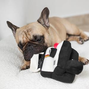 Yüksek Kaliteli Peluş Kamera Şeklinde Evcil Hayvan Oyuncağı, Ses Çıkaran Dayanıklı Köpek Çiğneme Oyuncağı, İç Mekan İnteraktif Oyun, Zihinsel Stimülasyon, Can Sıkıntısı Giderici - Product Image 4