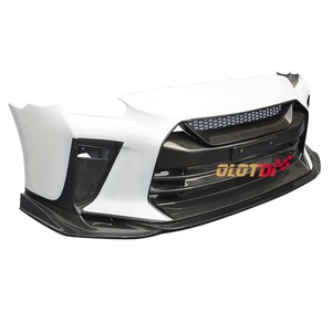 Nouveau diffuseur de pare-chocs avant en fibre de carbone style TS, à fixer par boulons, noir carbone poli haute brillance pour GT-R35 2008-2020 - Product Image 4