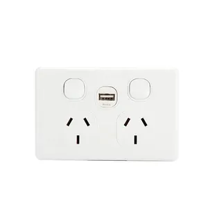 YOUU Plug Socket Australia GPO Wall socket Home Plug socket switch 3 pin Electrical Power Point with USB Ports SAA Approval Slim