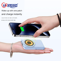 Mini Power Bank Portable Magnétique 22,5W à Charge Rapide 15W Sans Fil, Batterie 10000mAh avec Câbles Intégrés