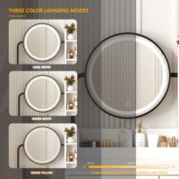 Vanité en bois bon marché d'usine en gros bureau de maquillage avec miroir à lumière LED et 2 tiroirs pour la chambre à coucher