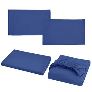 מלכת גודל קמטים משלוח 100% מוברש מיקרופייבר drap דה מואר מיטת גיליון סיטונאי - Product Image 1