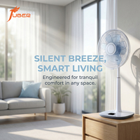 Ventilateur de table 2 en 1 avec écran LCD de 16 pouces, télécommande, 5 pales oscillantes, pied détachable, base stable, faible bruit, pour la maison