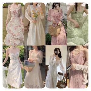 中国制造商出售印花连衣裙女士派对连衣裙女孩派对二手连衣裙库存 - Product Image 2