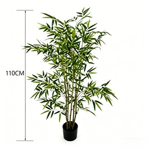 Planta artificial de bambú en maceta, bonsái artificial de bambú - Product Image 2