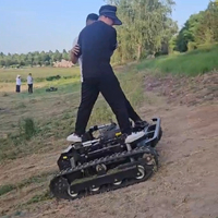 Tondeuse à gazon industrielle automatique 190cc, robot télécommandé DIY avec moteur 2 temps