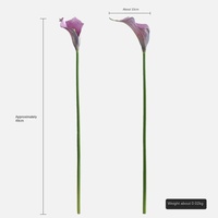 Hochwertige Künstliche Calla-Lilie 49CM für Hochzeitsdekorationen Heim-Arrangements EVA-Material Großhandel Künstliche Blumen