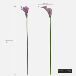 Single <strong>Stem</strong> Medium-sized Long Stemmed Artificial Calla Lilies Made of EVA <strong>Cotton</strong> Faux Flowers for Home Decor - Product Image 4