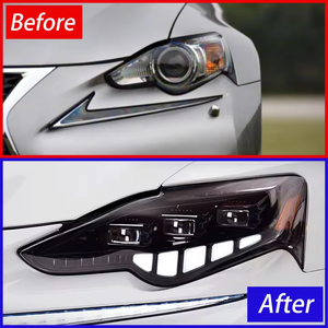ไฟหน้าเลเซอร์สองสี 6000K ความสว่างสูงสำหรับ Lexus IS ปี 2006-2012 12V แบบใหม่ ติดตั้งง่ายแบบ Plug & Play - Product Image 2