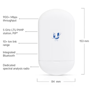 Puente Inalámbrico LTU-Lite de Doble Banda 5GHz PtMP LTU con WEP y QoS, Transmisión de Alta Velocidad - Product Image 2
