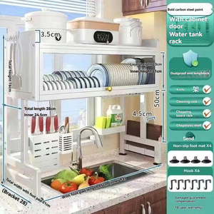 Organizzatore Multifunzionale <span class=keywords><strong>per</strong></span> <span class=keywords><strong>Cucina</strong></span> a Doppio Strato, Antipolvere e Antiolio, <span class=keywords><strong>per</strong></span> Utensili e Pentole - Product Image 4