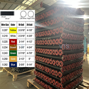 VTS Helical Torsion Spring Model GD-TS 0.207 Wire Yellow 10-Coil 2-3/16" ID 4-1/8" OD Left/Right Hand Industrial Steel 90 lb - Product Image 1