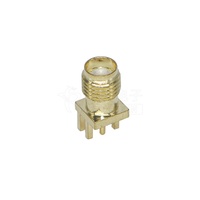 Miniatura de Conector RF Coaxial de Cobre para Montaje en PCB, Orificio Pasante para Dispositivos de Comunicación Inalámbrica