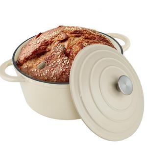 หม้อเหล็กหล่อพร้อมฝาปิดใช้งานง่ายห้องครัวจำเป็นสำหรับการล็อคในรสชาติที่สดใหม่ปลอดภัยและจำเป็นสำหรับซุปและสต็อก - Product Image 2