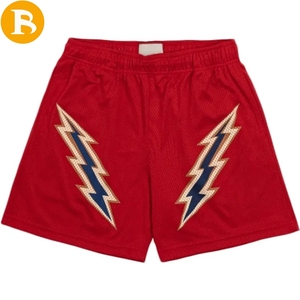 Vente en gros de shorts de basket-ball en polyester à taille élastique avec logo personnalisé pour hommes - Product Image 2