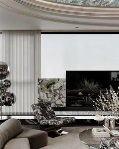 Ensemble <span class=keywords><strong>de</strong></span> panneaux muraux modernes <span class=keywords><strong>de</strong></span> haute qualité, panneaux muraux pour télévision stratifiés à chaud, panneaux muraux en marbre imperméables pour chambre à coucher, rendu 3D, projet complet - Product Image 1