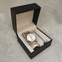 Ensemble cadeau Poedagar 930 & bracelet chaîne & boîte, montres à quartz pour hommes au design simple, boîte cadeau exquise, choix idéal pour la fête des pères