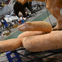 AA-11 Ular Piton Animatronik Realistis Ukuran Asli untuk Kebun Binatang dan Taman