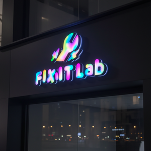Letras 3D Personalizadas, Logotipo Metálico con LED RGB Multicolor, Letrero Comercial de Acero Inoxidable para Exteriores, Acrílico para Hogar, Tiendas y Empresas, IP65, Google - Product Image 1
