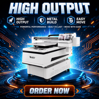 Yinstar UV6090 untuk I3200 3 Head UV Inkjet Flatbed Printer DTF Rotary Kecepatan Tinggi untuk Kulit Plastik Kayu Kaca Akrilik Logam