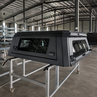 Auvent en aluminium 4x4 pour Toyota Hilux double cabine avec barres de toit et portes latérales verrouillables
