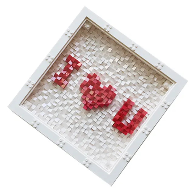 Lovely Gift Supply Diy Pixel Puzzle Colorful Valentines Gift Pixel Block Photo Frame China Manufacturer Provide For Wholesale