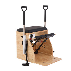 Ensemble Reformer Pilates Multifonctionnel en Bois PU avec Correcteur de Posture, Chaise Combo Barrel, Pédales Séparées et Poignées de <span class=keywords><strong>Yoga</strong></span> pour Reformer Pilates - Product Image 1