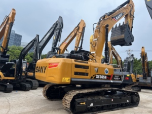 รถขุดตีนตะขาบ SY365H Pro มือสอง ขนาด 36 ตัน เครื่องยนต์ Isuzu สภาพดี เครื่องจักรก่อสร้างระบบไฮดรอลิก มีสินค้าในสต็อก - Product Image 1