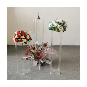 Luxury Wedding Centerpieces Table Decorations Transparent Acrylic Flower Stand Vases Display for Wedding Event Party