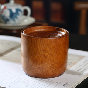 Bamboo Tea Basin With Tea Bowl Set Natural Color Eco Friendly For Home Use - Product Image 4