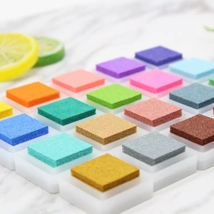 Bloc de dessin <span class=keywords><strong>TopFun</strong></span>, tampon encreur pour peinture au doigt, tampon encreur multicolore lavable pour enfants, thème animaux et nature - Product Image 1