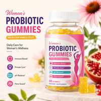 Bonbons gommeux probiotiques vitaminés pour soins quotidiens féminins avec 100 milliards de cellules vivantes, service ODM OEM disponible