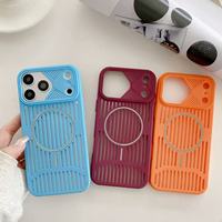 Coque de téléphone magnétique antichoc en gros pour iPhone 16 Pro Max, protection robuste avec protection de l'objectif de l'appareil photo, logo personnalisé OEM