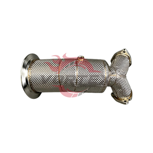 Tuyau d'échappement Vortex pour Audi SQ5 3.0 V6 B9 2019 sans OPF, en acier inoxydable, à haut débit, avec catalyseur - Product Image 1