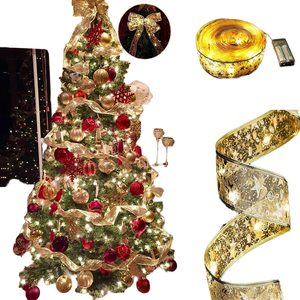 Lampu Pita Natal 1 hingga 10M, Lampu LED Baterai, Tahan Air IP33, 3V, Hadiah Natal, Dekorasi Pohon Natal - Product Image 1