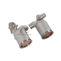 Katup Vakum Aliran Tinggi 200CELL Downpipe Exhaust Head untuk Porsche 911 991.2 GT2 RS Sistem Performa Instalasi Sempurna 1:1