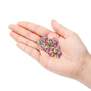 Macaron Colored Glass Seed Beads 2mm Hole 1mm Diameter Scattered Beads For DIY <b>Childrens</b> Crafting Supplies - Product Image 5