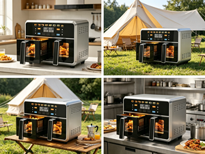 Anbolife Friteuse à air double panier grande capacité 11L avec fenêtre et écran tactile numérique Freidora De Aire <span class=keywords><strong>Ninja</strong></span> - Product Image 5