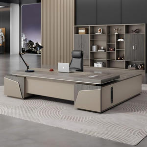 Scrivania Moderna per Ufficio, Postazione di Lavoro a L per CEO ed Executives, Tavolo in Legno di Lusso per Casa e Ufficio - Product Image 5