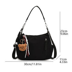 Bolso <span class=keywords><strong>bandolera</strong></span> de <span class=keywords><strong>mujer</strong></span> de otoño al por mayor bolso de nailon informal y versátil bolso de hombro de viaje ligero de color sólido a la moda - Product Image 2