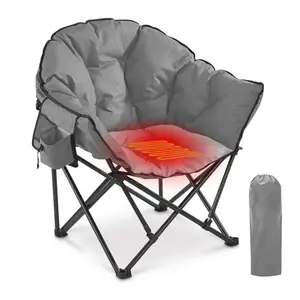 Platillo de Metal acolchado de gran tamaño para adultos, silla plegable de acampada con Luna caliente, personalizada