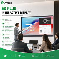 Tableau blanc interactif Amdox ES Plus 55-110 pouces 4K Android 14, 40 points tactiles, double système d'exploitation (Android/Windows) pour usage professionnel