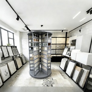 <strong>Bathroom</strong> Mosaic <strong>Tiles</strong> <strong>Display</strong> Rack Rotating Floor <strong>Standing</strong> Metal Shelf for Porcelain &amp; <strong>Ceramic</strong> <strong>Tile</strong> Marble Quartz Stone Samples - Product Image 3