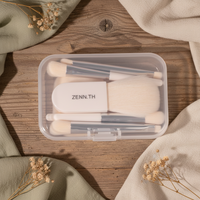 Ensemble de pinceaux de maquillage professionnels pour les voyages, personnalisation privée, pinceaux pour le fond de teint, le blush et les yeux, pinceaux compacts portables et pratiques