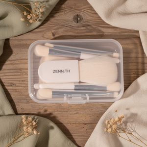 Ensemble de pinceaux de maquillage de voyage professionnel, personnalisation privée, pinceaux pour fond de teint, anticernes, pinceaux compacts portables, pinceaux de maquillage pratiques - Product Image 1