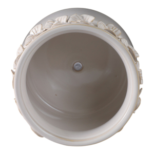 Vaso in gres con applicazioni floreali e design in ceramica testurizzata per piante da interno ed esterno - Product Image 5