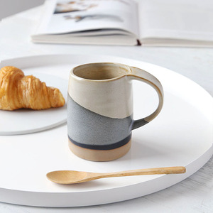 Tasse à café en argile peint à la main style japonais, coupe d'eau rétro en céramique 14oz - Product Image 4