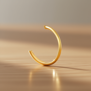 Orecchini a polsino placcati oro E3358, stile classico, gioielli unisex alla moda, in lega di zinco - Product Image 2